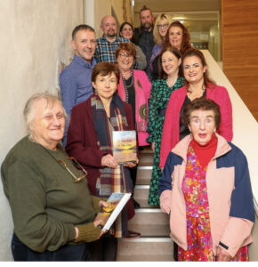 Group of people with books. 